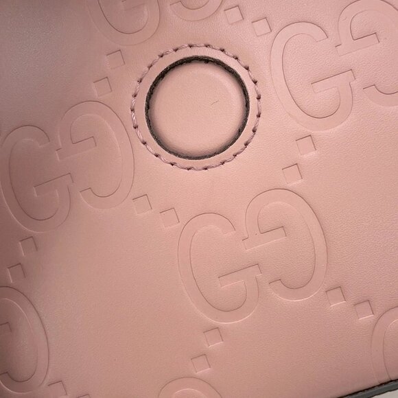 GUCCI GG Super Mini Shoulder Bag Leather Pink 772794 - Picture 5 of 15